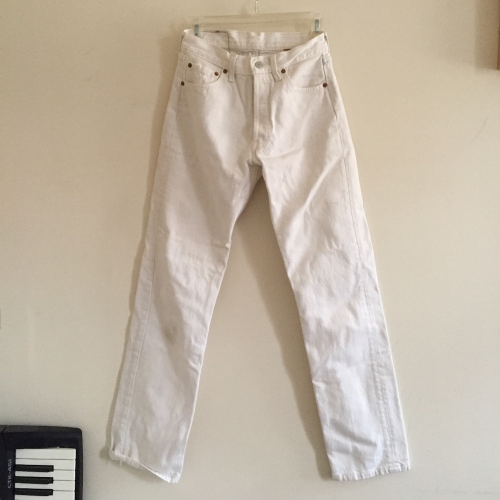 Levi's 501 White Skinny Jeans